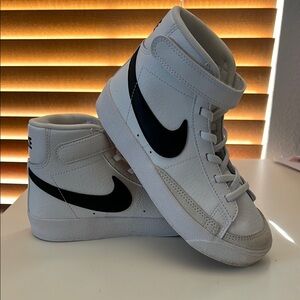 Nike Kids Blazers White and Black High-Top Sneakers